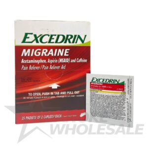 EXCEDRIN MIGRAINE 25 PACKS OF 2-TABS EACH