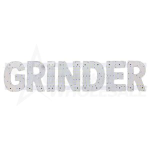 GRINDER LED SIGN 89.4X21.6CM WHITE/YELLOW
