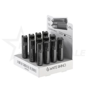 WHITE RHINO LIGHTER SIDEKICK B SERIES TRANSPARENT BLACK 12PCS