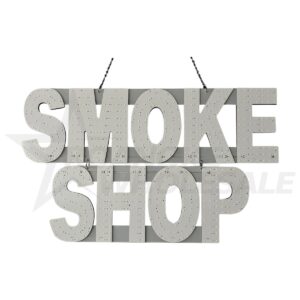 SMOKE SHOP LED SIGN 15X24X1.2 WHITE/RED