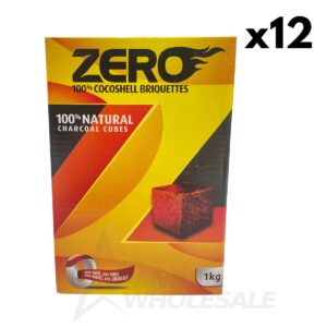 ZERO 100% NATURAL CHARCOAL CUBES 72PCS (CASE 12PCS)