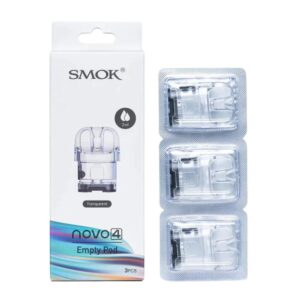 SMOK NOVO 4 EMPTY PODS 2ML TRANSPARENT 3PCS
