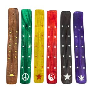 WOODEN INCENSE HOLDER FLAT 12PCS
