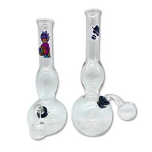 GLASS OIL BURNER WITH STICKER 8" [NO SHIPPING]