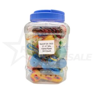 HAND PIPES 3" - 4" MIX DESIGNS JAR 30PCS [NO SHIPPING]