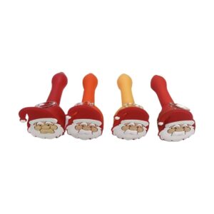 SANTA CLAUS SILICONE PIPE 4" 5PCS