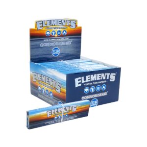 ELEMENTS CONNOISSEUR ULTRA THIN RICE PAPERS - KING SIZE SLIM + TIPS 24/32 PACKS