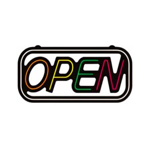 NEON LED SMART SIGN (OPEN) 35.5X17.5" [NO SHIPPING]