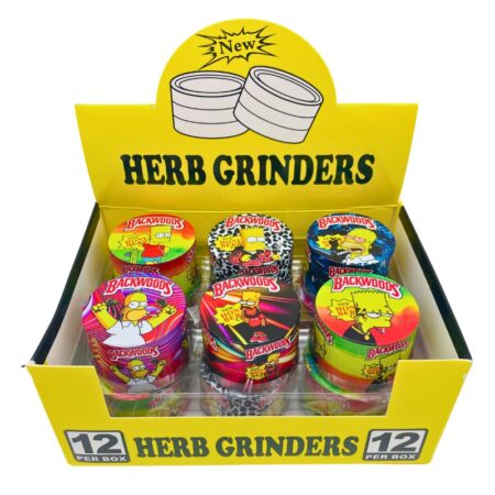 SIMPSONS + BACKWOODS 55MM METAL GRINDERS 12PCS - Image 2