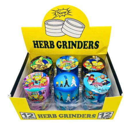 SIMPSON FAMILY + BACKWOODS 55MM METAL GRINDERS 12PCS - Image 2