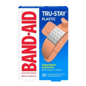 BAND-AID TRU-STAY PLASTIC 30 ASSORTED SIZES - 6PCS