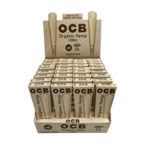 OCB ORGANIC HEMP CONES 1&1/4 SIZE 32/6 PACKS