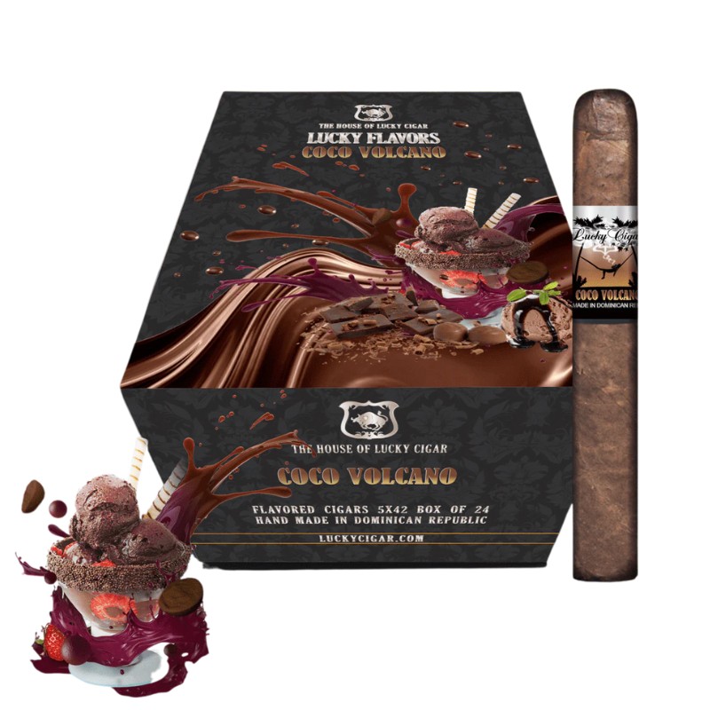 LUCKY CIGAR LUCKY FLAVORS COCO VOLCANO 5X42 24PCS