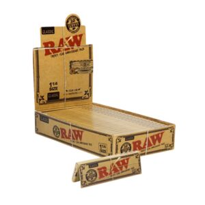 RAW CLASSIC 20TH ANNIVERSARY 1&1/4 SIZE ROLLING PAPERS 24PCS