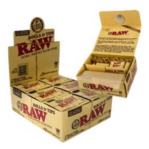 RAW CLASSIC MASTERPIECE KING SIZE 3M ROLLS + 30 TIPS 12PCS