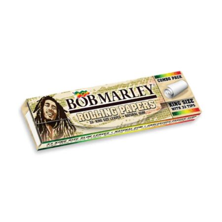 BOB MARLEY EXTRA LONG SIZE ORGANIC HEMP PAPERS + TIPS 24/33 PACKS - Image 2