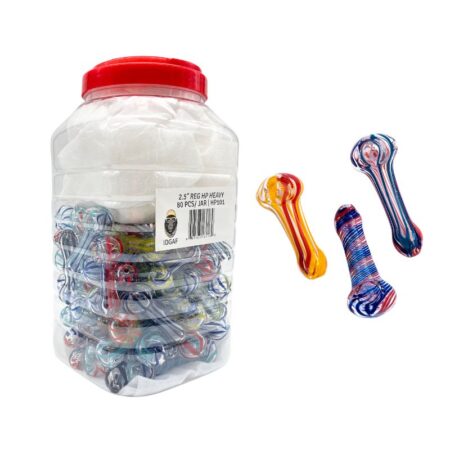 IDGAF SPOON PIPE 2.5" JAR MIXED COLORS 80PCS [NO SHIPPING] - Image 2