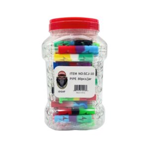 IDGAF SILICONE CHILLUM PIPE JAR MIXED COLORS 80PCS [NO SHIPPING]