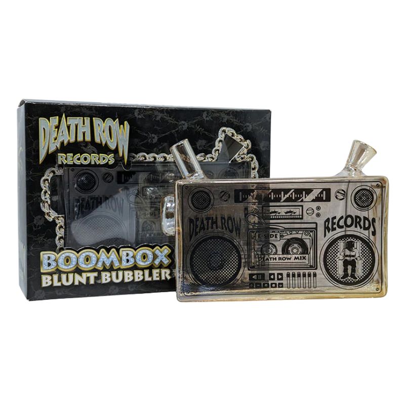 SWED GLASS DEATH ROW RECORDS 5" BOOMBOX BLUNT BUBBLER