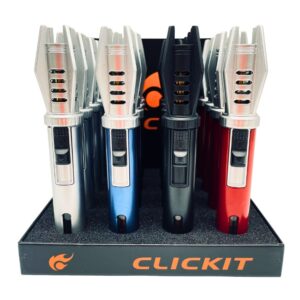 CLICKIT TORCH LIGHTER MIXED COLORS 16PCS [NO SHIPPING]