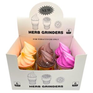HERB GRINDERS ICE CREAM DESIGNS 6PCS
