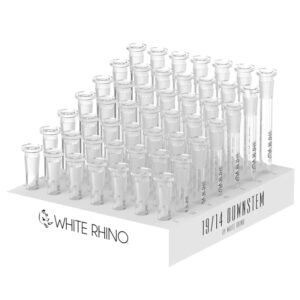 WHITE RHINO 19/14 GLASS ON GLASS DOWNSTEM 49PCS