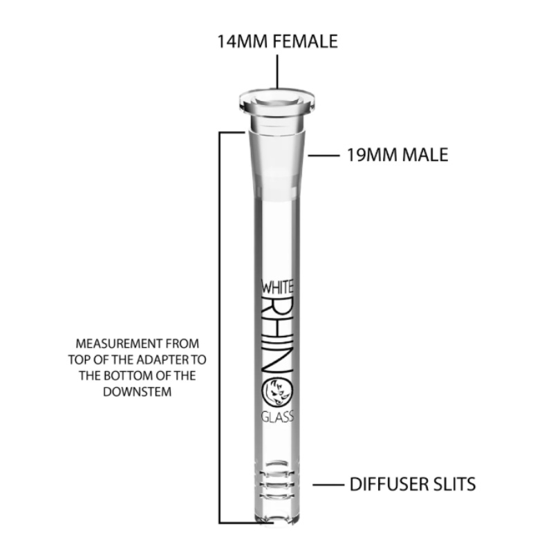 WHITE RHINO 19/14 GLASS ON GLASS DOWNSTEM 49PCS - Image 2