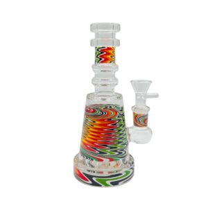 WATER PIPE 6.5" RAINBOW STRIPES [NO SHIPPING]