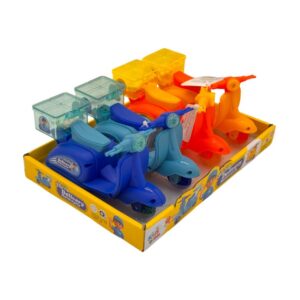 KIDS BOOM LET'S GO DELIVERY MOTORCYCLE CANDY TOYS 4PCS