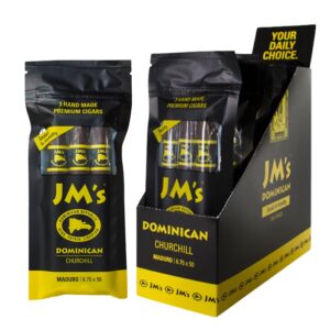 JM'S DOMINICAN CHURCHILL MADURO CIGARS 6.75X50 10/3 PACKS