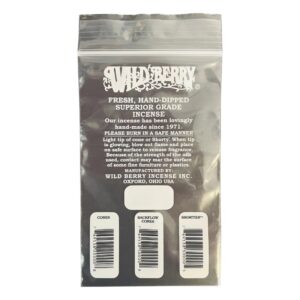 WILD BERRY INCENSE PLASTIC ZIP BAGS 3X5.75 SIZE 1000PCS