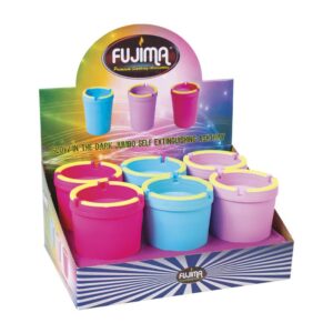 FUJIMA CAR ASHTRAY JUMBO SIZE GLOW IN THE DARK 6PCS