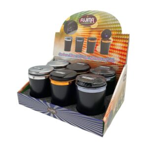 FUJIMA CARBON FIBER LED CAR ASHTRAY WITH LID 6PCS