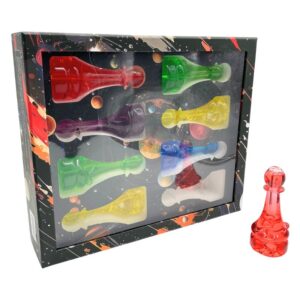 GLASS HAND PIPE GLYCERIN GEL PAWN 8PCS (CTP053-MIX)