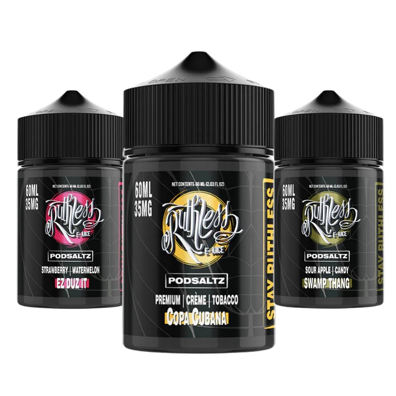 RUTHLESS PODSALTZ E-LIQUID 60ML