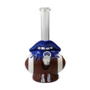 WATER PIPE 10" BLUE LIPPED FOOTBALL [NO SHIPPING]