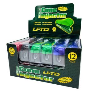 LFTD PRE-ROLLED CONE INJECTOR KING SIZE MIXED COLORS 12PCS