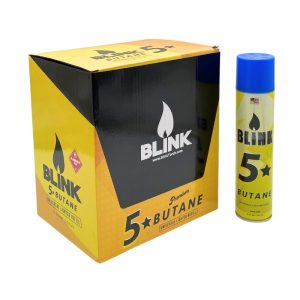 BLINK PREMIUM 5 BUTANE UNIVERSAL LIGHTER REFILL 300ML 12PCS