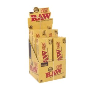 RAW CLASSIC CONES 1 1/4 SIZE 12/20 PACKS
