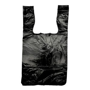 1/10 BLACK T-SHIRT CARRY-OUT BAGS 800PCS