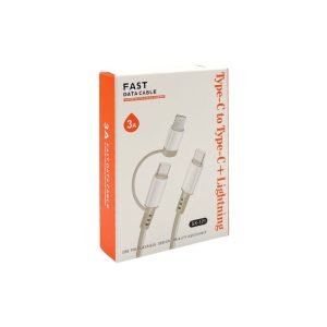 FAST DATA 3A USB-C TO TYPE C + LIGHTNING SX-121 - 5PCS
