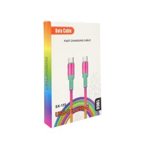 DATA CABLE FAST CHARGING USB-C TO USB-C 1000MM SX-155- 5PCS