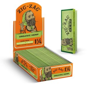 ZIG ZAG ORGANIC HEMP ROLLING PAPERS 1&1/4 SIZE 24PCS