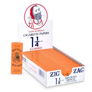 ZIG ZAG SLOW BURNING 1&1/4 SIZE GUMMED CIGARETTE PAPERS 24PCS