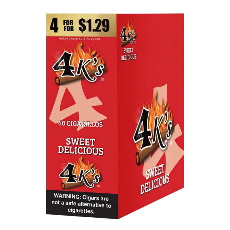 4K'S CIGARILLOS (4 FOR $1.29) 15/4 PACKS