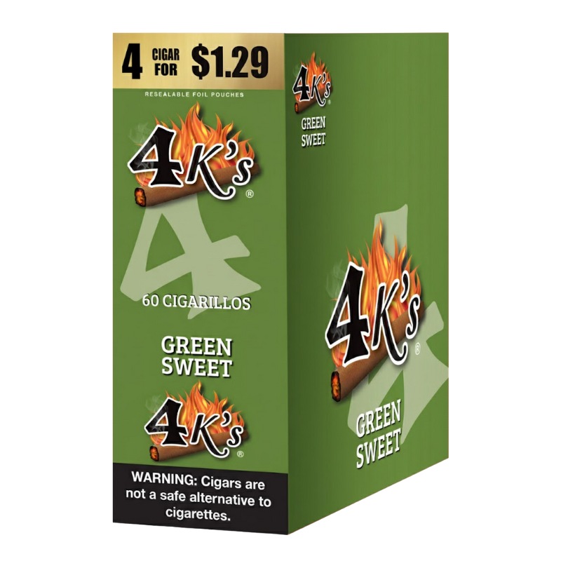 4K'S CIGARILLOS (4 FOR $1.29) 15/4 PACKS