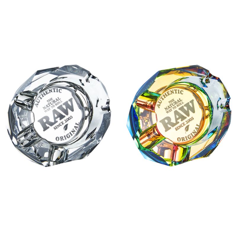 RAW PHAT CRYSTAL GLASS ASHTRAY