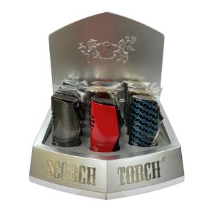 SCORCH TORCH TALL TRIPLE FLAME METALLIC 12PCS (61868) [NO SHIPPING]