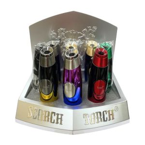 SCORCH TORCH ERGO CYLINDRICAL W/ PUSH BUTTON 9PCS (61875) [NO SHIPPING]