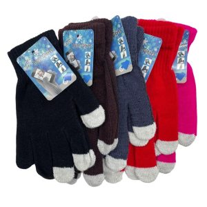 WINTER GLOVES ASSORTED (TOUCH GLOVES) 12PCS